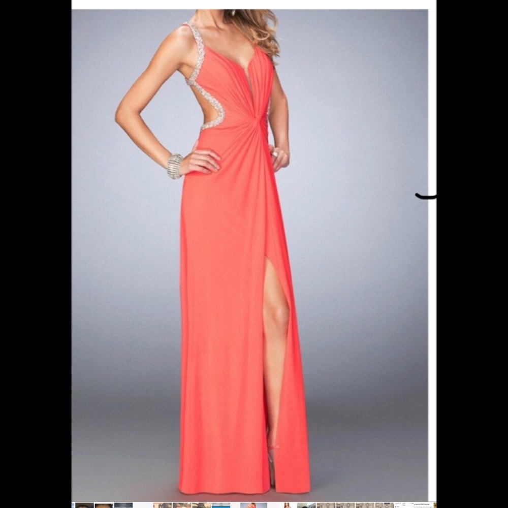 Coral prom dress